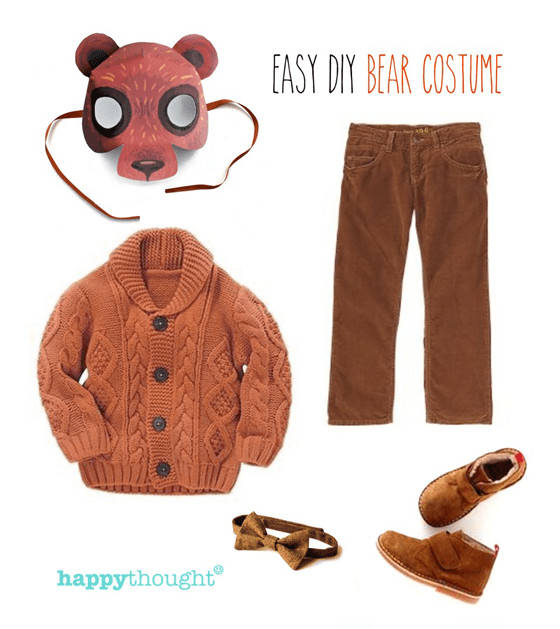 DIY Bear Costume
 Simple DIY mask ideas Easy fun dress up Animal costume