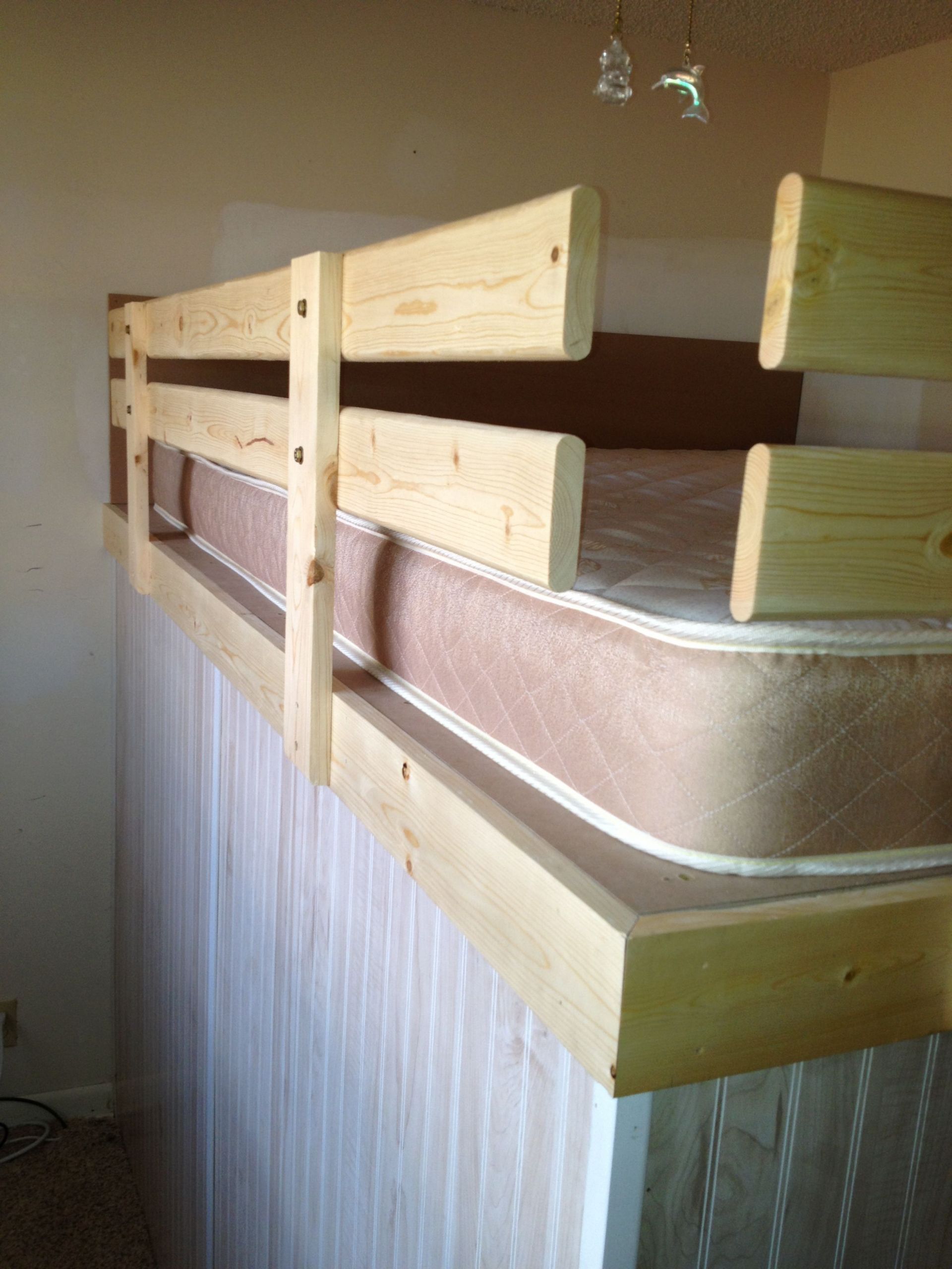 DIY Bed Rails For Toddler
 Safety rails for loft bed grodconstruction diy