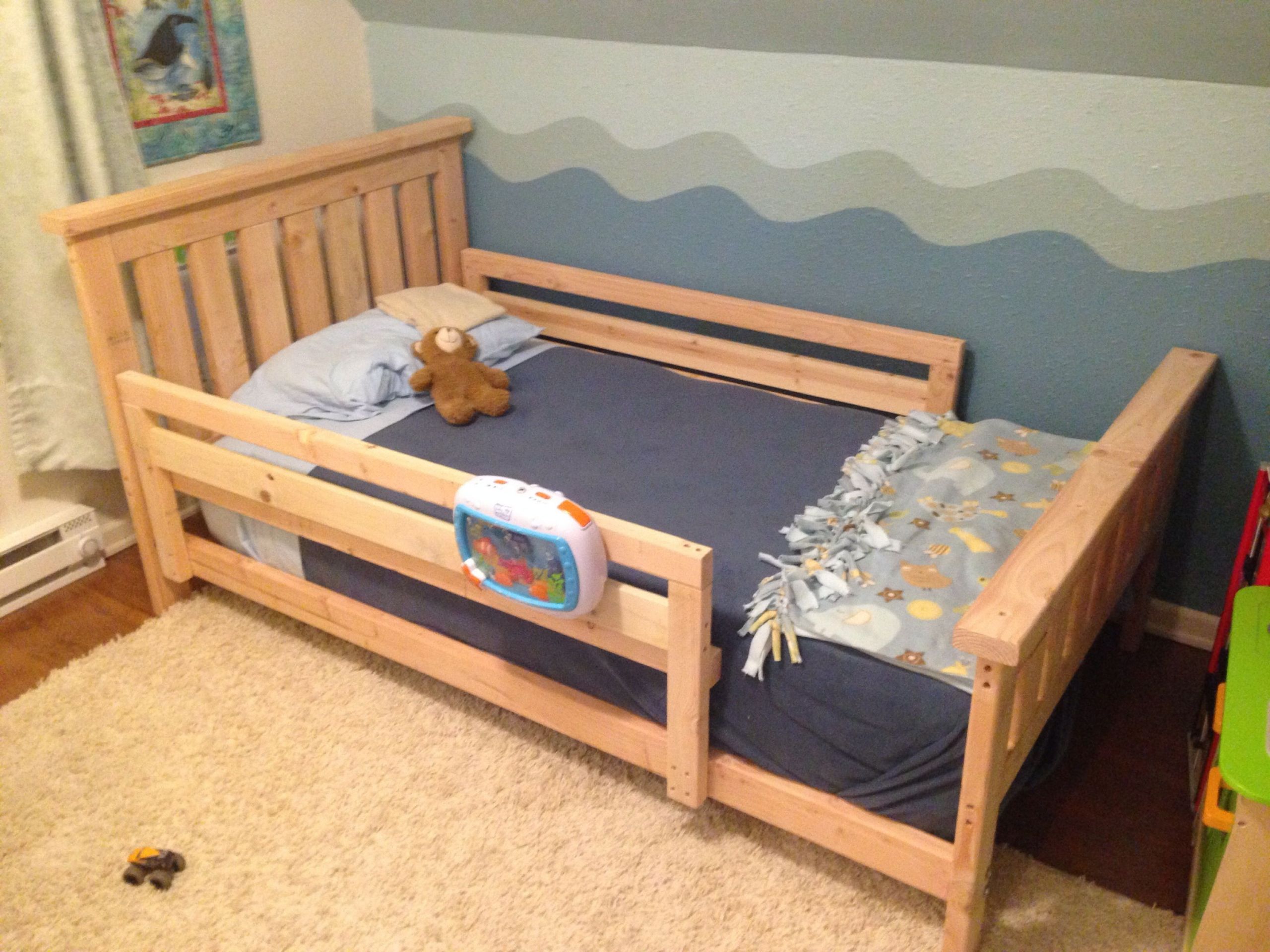 DIY Bed Rails For Toddler
 DIY 2x4 Bed Frame Home Organization Ideas