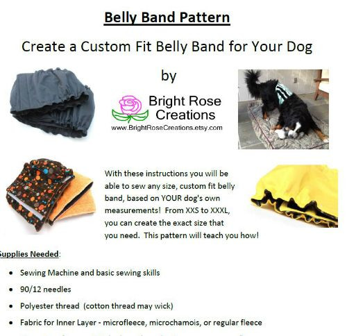 DIY Belly Bands For Dogs
 Dog Belly Band Pattern DIY PDF sewing Pattern Make it