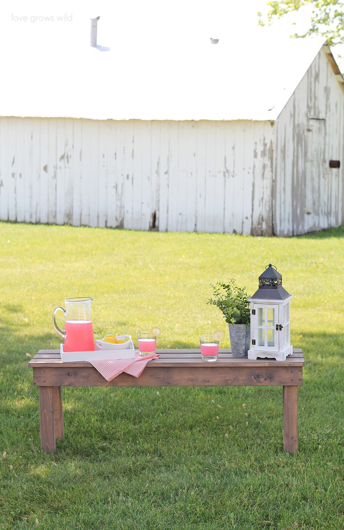 DIY Bench Outdoor
 Easy DIY Outdoor Bench Love Grows Wild