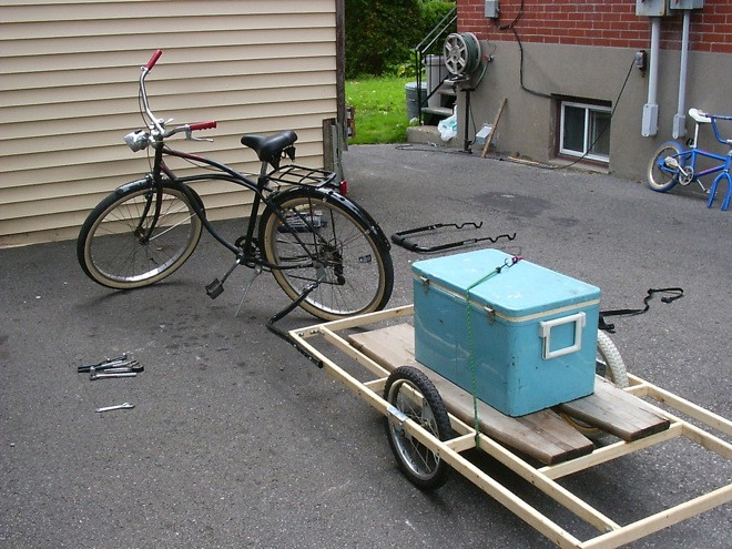 DIY Bicycle Trailer Plans
 Amazing DIY Cargo Bike Mods