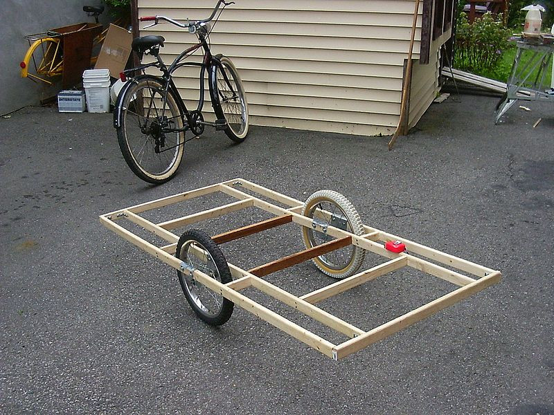 DIY Bicycle Trailer Plans
 DIY bike trailer I really think I m going to try this