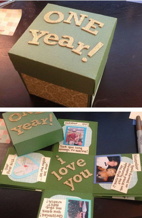 Diy Birthday Gift Ideas For Boyfriend
 The Exploding Box for e Year Anniversary