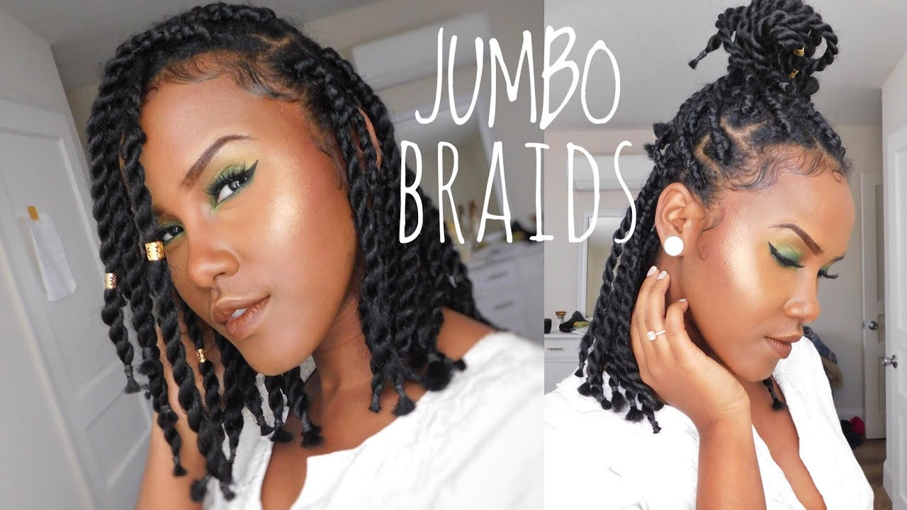 DIY Black Hairstyles
 HOW TO DO SHORT CHUNKY JUMBO BOX BRAID TWIST ON NATURAL