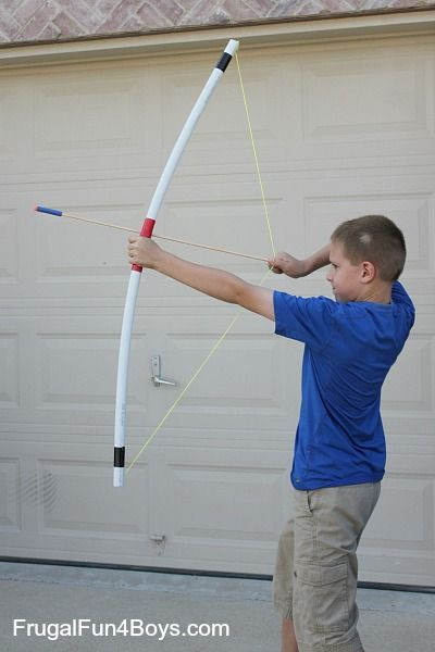 DIY Bow And Arrow For Kids
 PVC Pipe Bow and Arrows Tweens and Teens