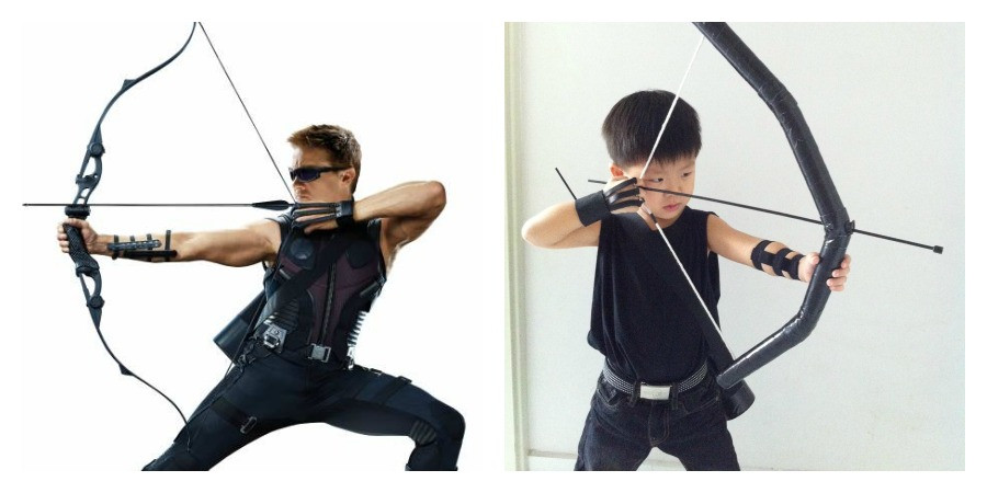 DIY Bow And Arrow For Kids
 Homemade Hawkeye costume Simply Lambchops