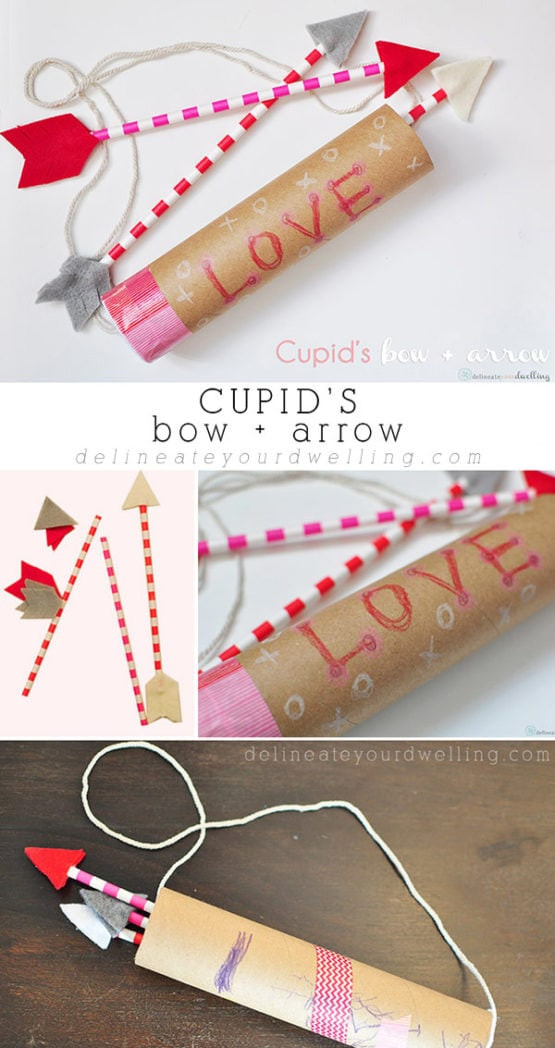 DIY Bow And Arrow For Kids
 Make a DIY Cupid s Bow and Arrow craft