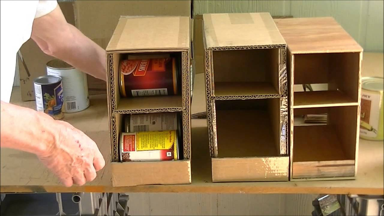 DIY Canned Food Organizer
 Home Made Can Organizer