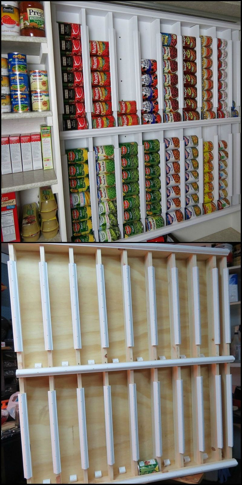 DIY Canned Food Organizer
 How To Build A Rotating Canned Food System