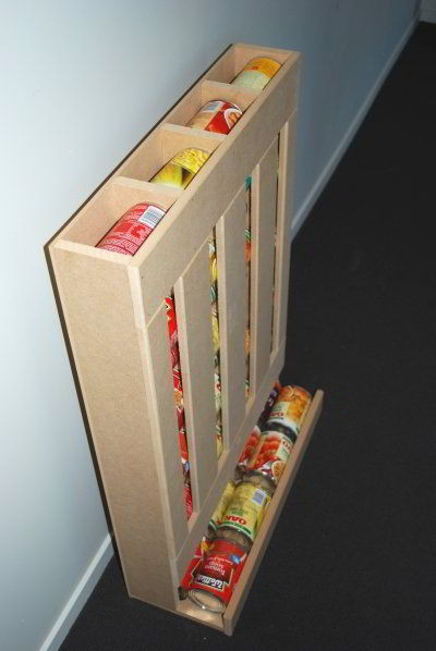 DIY Canned Food Organizer
 DIY RV Food Storage Can Dispenser Keep the RV Pantry