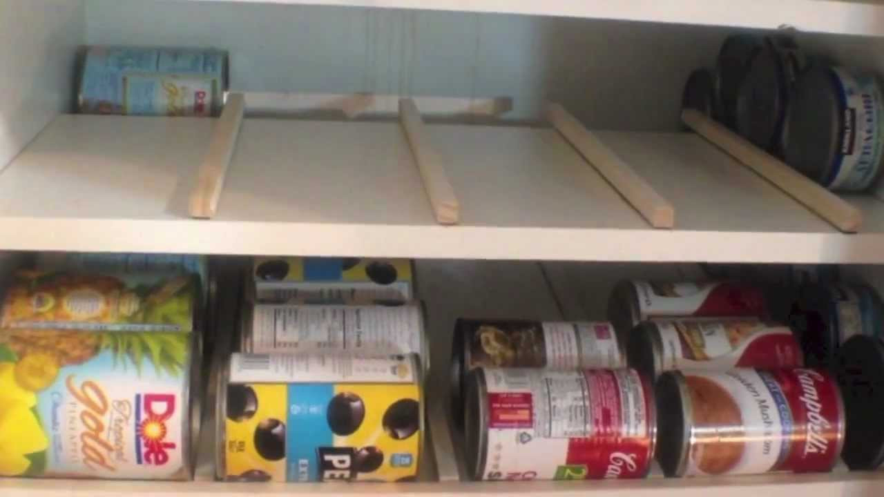 DIY Canned Food Organizer
 Food Storage can rotation solution