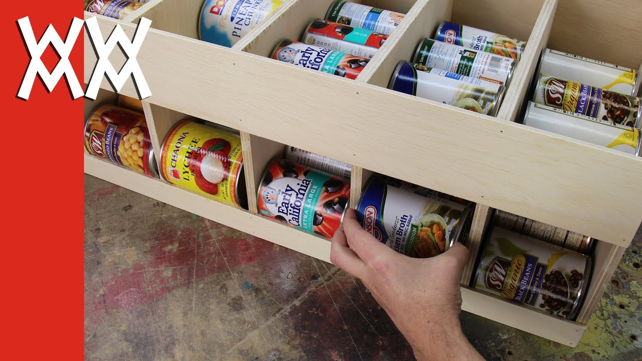 DIY Canned Food Organizer
 Make a canned food dispenser Get organized