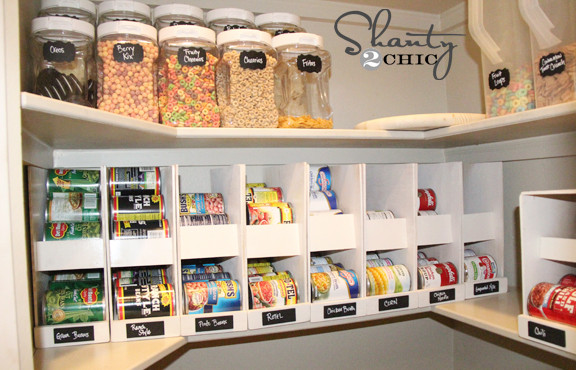 DIY Canned Food Organizer
 Pantry Ideas DIY Canned Food Storage Shanty 2 Chic