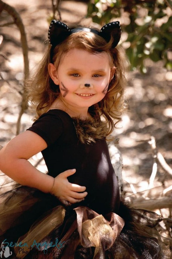 Diy Cat Costume Child
 Black Kitty Cat Tulle Tutu Costume for Toddlers by