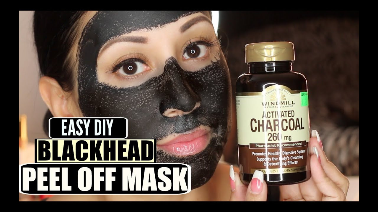 DIY Charcoal Blackhead Mask
 Easy DIY Blackhead Remover Peel f Mask Peeling off