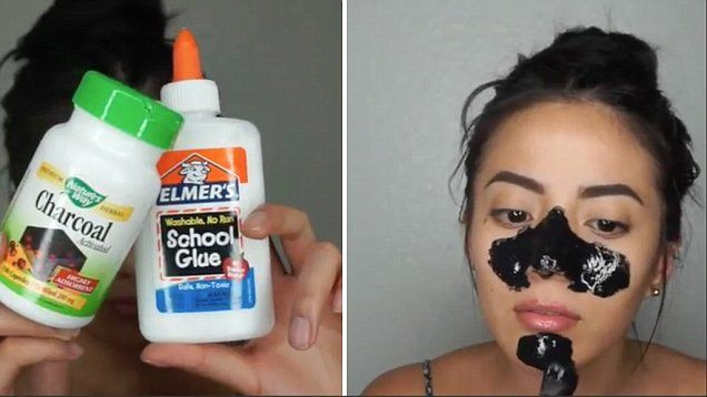DIY Charcoal Mask With Glue
 Beauty blogger creates DIY face mask out of charcoal and GLUE