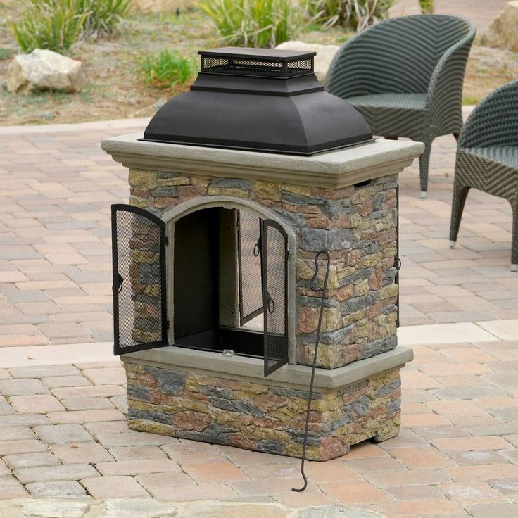 DIY Chiminea Outdoor Fireplace
 Luxury Outdoor Patio Furniture Aged Natural Stone Chiminea