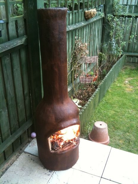 DIY Chiminea Outdoor Fireplace
 36 best images about wood stove conversion on Pinterest