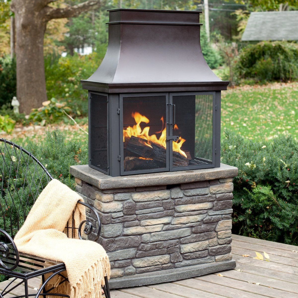 DIY Chiminea Outdoor Fireplace
 Bond Wood Burning Fireplace Outdoor Fireplaces