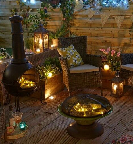 DIY Chiminea Outdoor Fireplace
 12 Deck Lighting Ideas in 2019 outside things