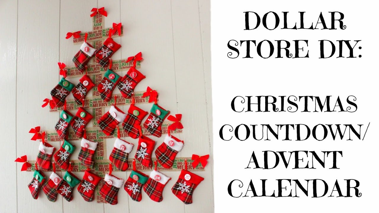 DIY Christmas Calendar
 Dollar Store DIY Christmas Countdown Advent Calendar