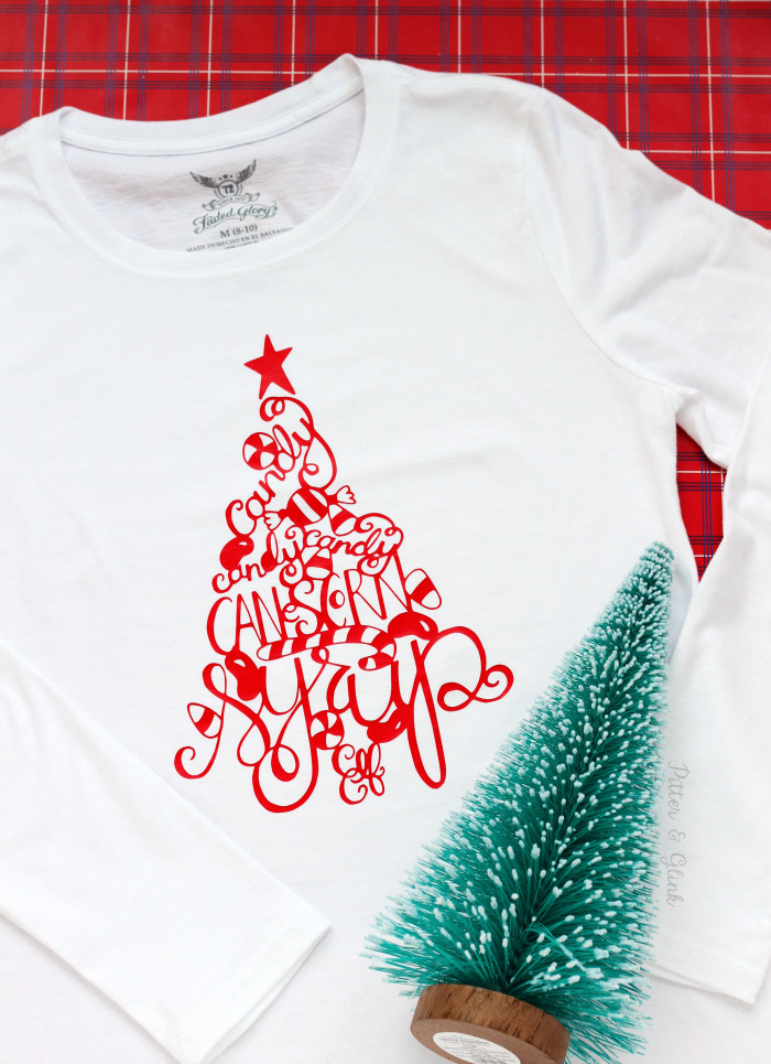 DIY Christmas Shirts
 PitterAndGlink Hand Lettered Elf Food Groups T Shirt