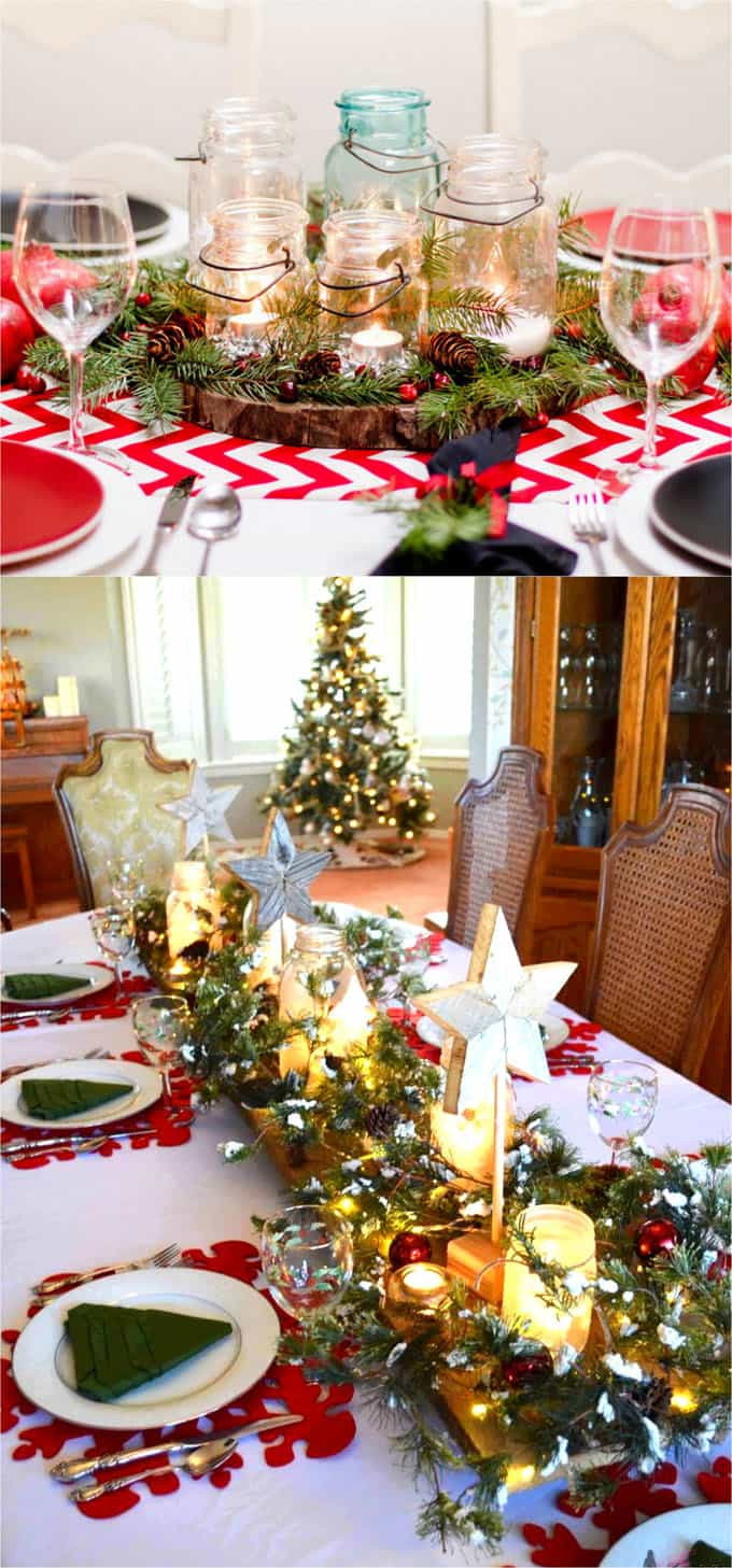 DIY Christmas Table Centerpiece
 27 Gorgeous DIY Thanksgiving & Christmas Table Decorations