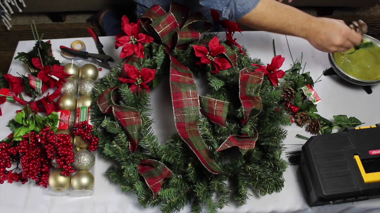 DIY Christmas Wreath
 EASY DIY Dollar Tree Christmas Wreath Wreath Tutorial