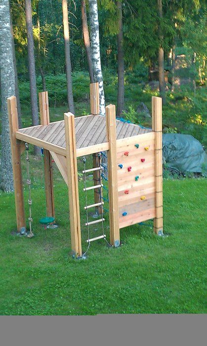 DIY Climbing Wall For Kids
 32 Creative And Fun Outdoor Kids’ Play Areas DigsDigs