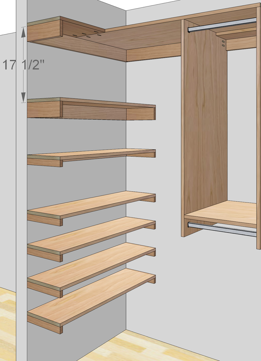 DIY Closet Shelves Plans
 Free woodworking plans to build a custom closet organizer