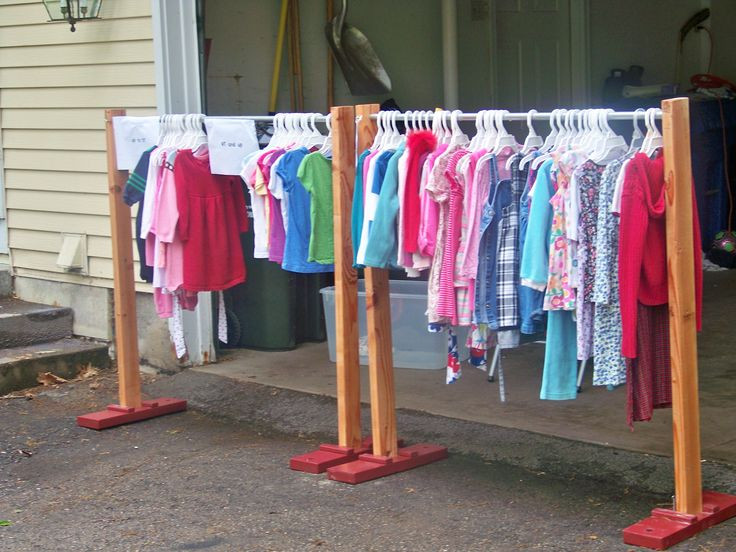 DIY Clothing Rack For Yard Sale
 Another HangOut™ clothes rack used at a garage sale in the