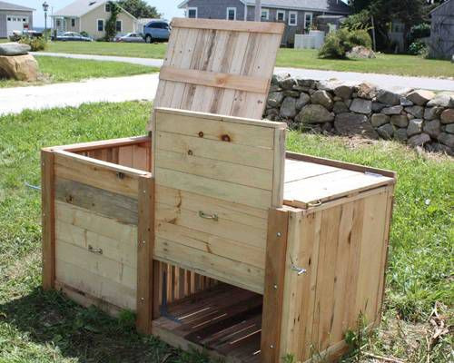 DIY Compost Bins Wood
 Add sides top doors partition