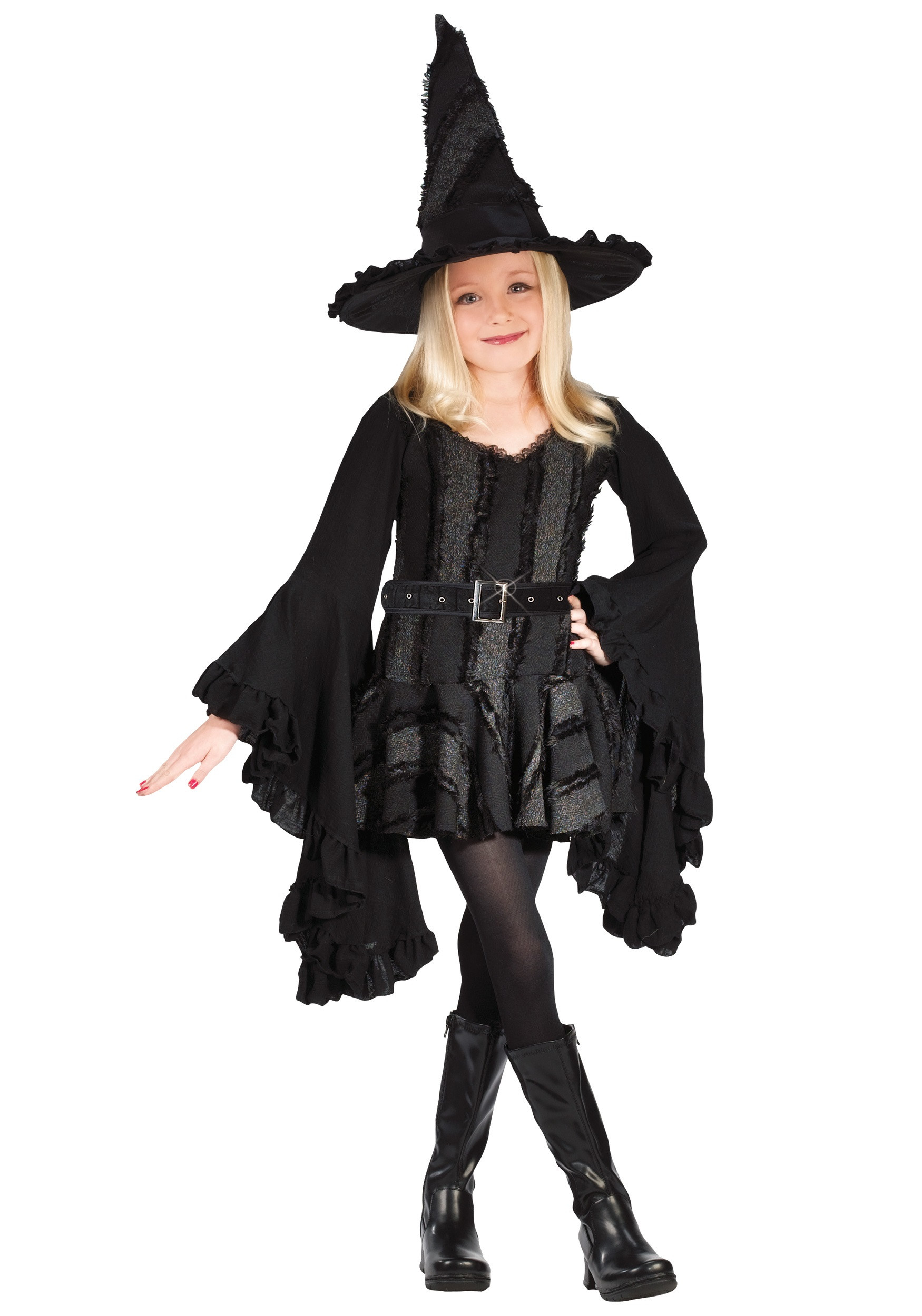 DIY Costumes Kids
 Girls Black Witch Costume