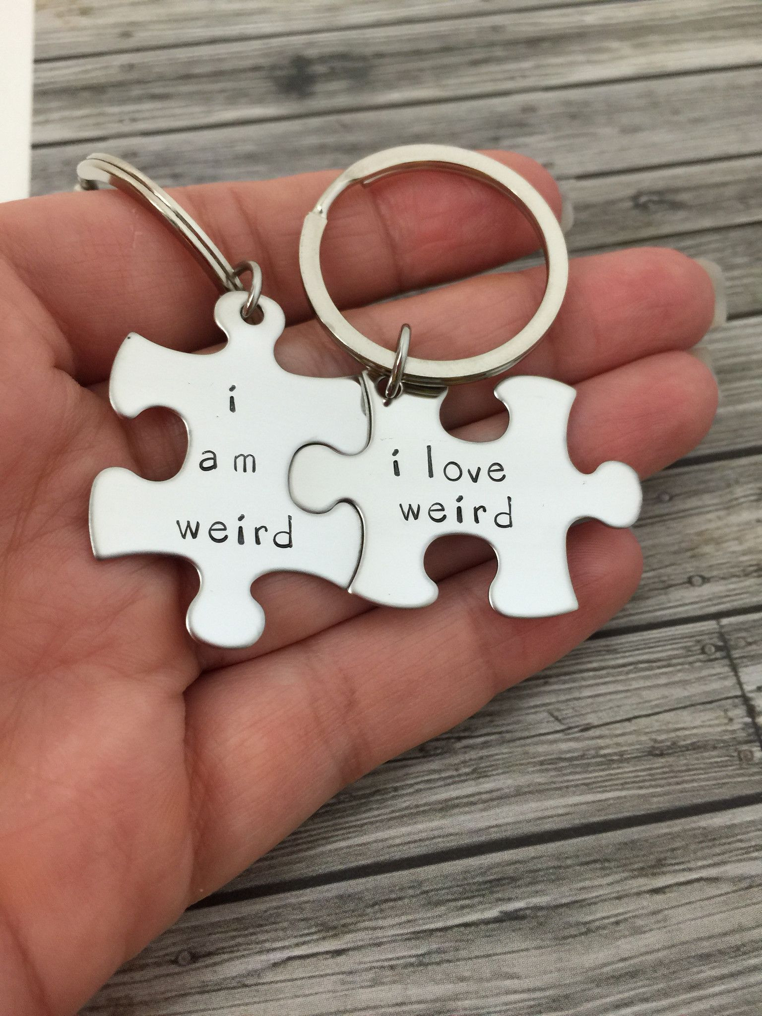 DIY Couples Gift Ideas
 I am weird I love weird Couples Keychains Couples Gift