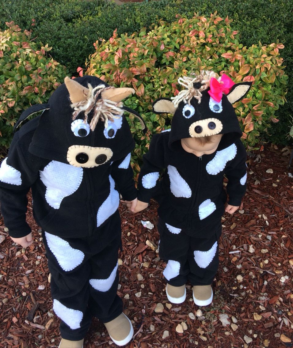 DIY Cow Costume For Adults
 DIY toddler cow costumes I made that