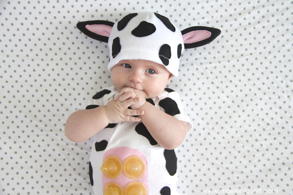DIY Cow Costume For Adults
 Baby Cow Costume with an UDDER