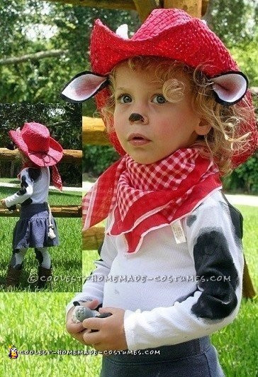 DIY Cow Costume For Adults
 Cutest Cow Child Cowgirl Costume