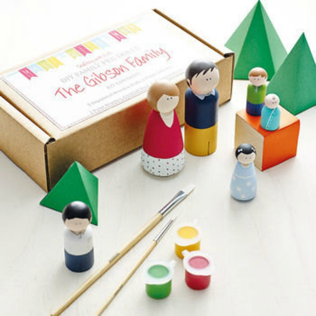 Diy Craft Kits For Kids
 Peg Doll Kit Family of 4 Wooden Dolls Kids Craft Kit DIY