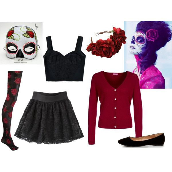 DIY Day Of The Dead Costumes
 DIY Day of the Dead Costume by hannahgomez via Polyvore