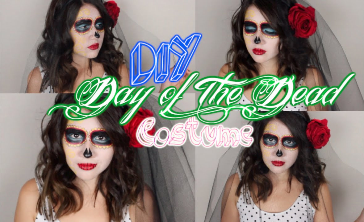 DIY Day Of The Dead Costumes
 DIY Day of The Dead Inspired Makeup Veil and Costume
