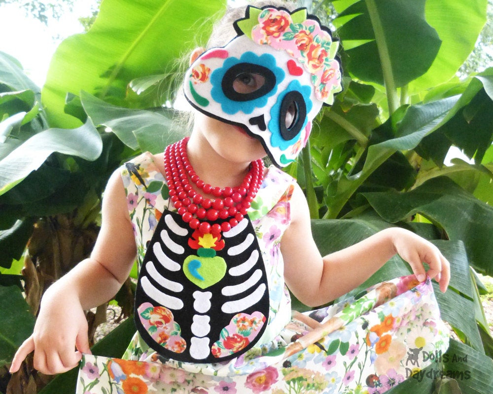 DIY Day Of The Dead Costumes
 Day The Dead Costume Pattern DIY Easy Felt by