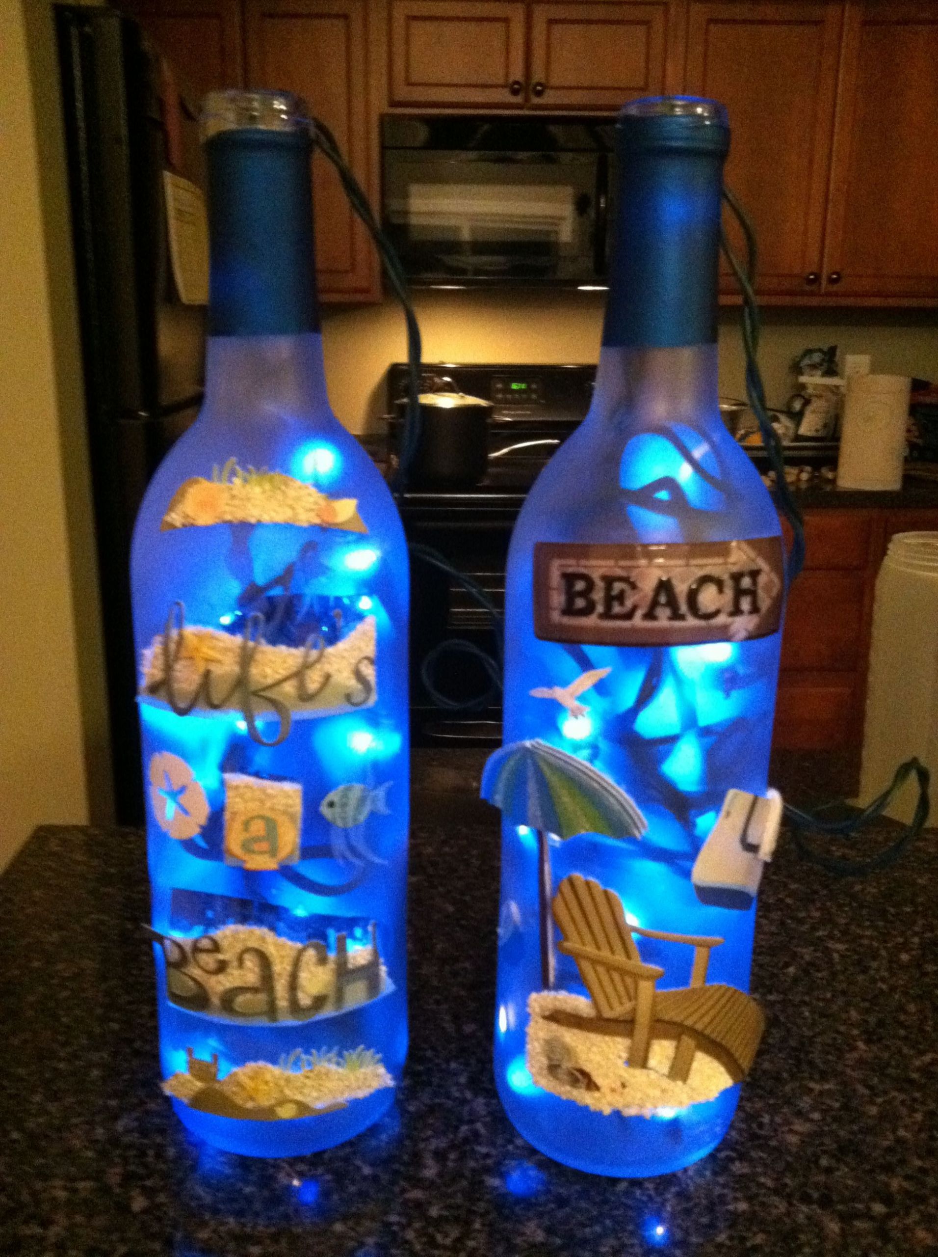 DIY Decorated Wine Bottles
 Decorated wine bottles