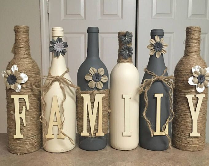 DIY Decorated Wine Bottles
 Pin by Sarah Sorentino on Crafting Supplies