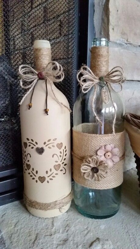 DIY Decorated Wine Bottles
 What To Do With Wine Bottles Pinterest Easy Craft Ideas