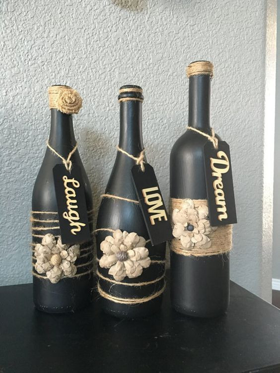 DIY Decorated Wine Bottles
 60 Amazing DIY Wine Bottle Crafts