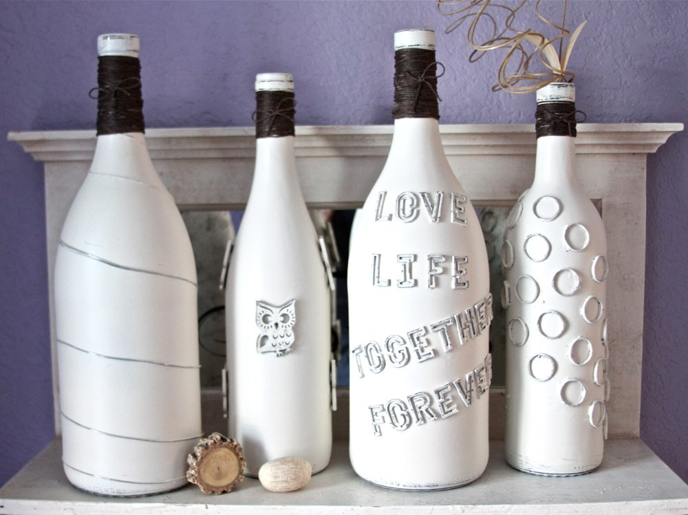 DIY Decorated Wine Bottles
 DIY Idea To Decorate a Wine Bottle The Chelle Project