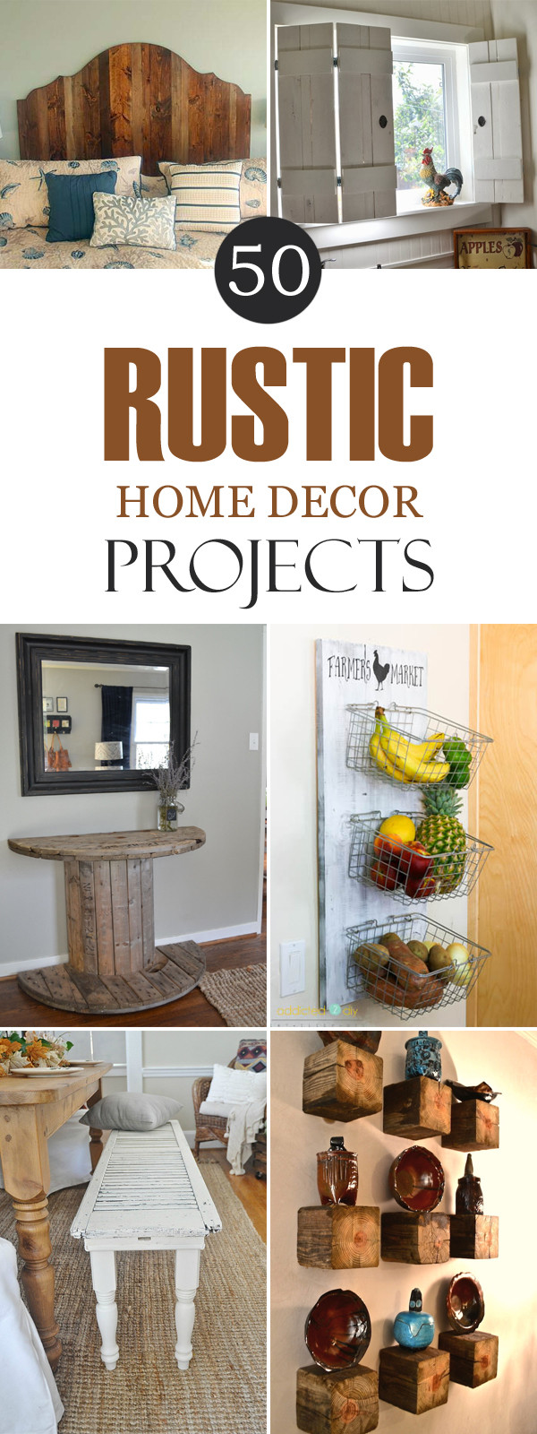 DIY Decorating Projects
 50 Rustic DIY Home Decor Projects