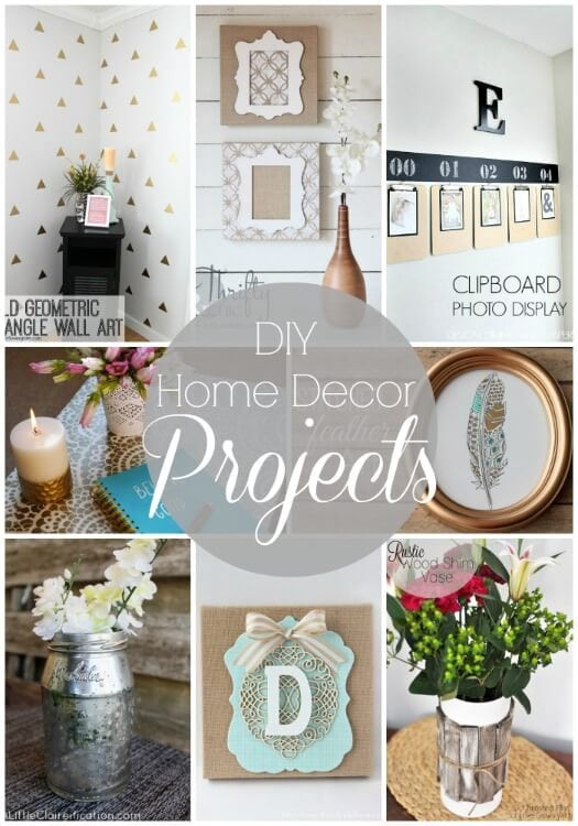 DIY Decorating Projects
 20 DIY Home Decor Projects Link Party Features I Heart