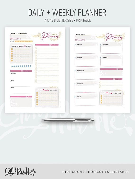 DIY Digital Planner
 Digital Daily Planner Notepad Printable Planner Desk